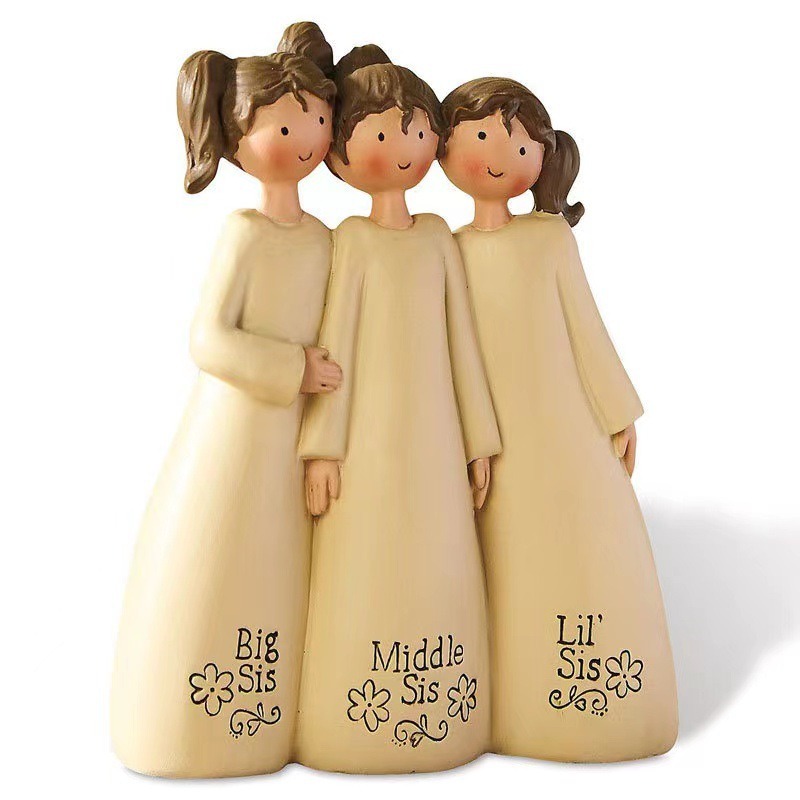 dropship Sisters And Friends Sculpture Decorative Ornaments; Celebrating And Commemorating Friendship; Resin Crafts