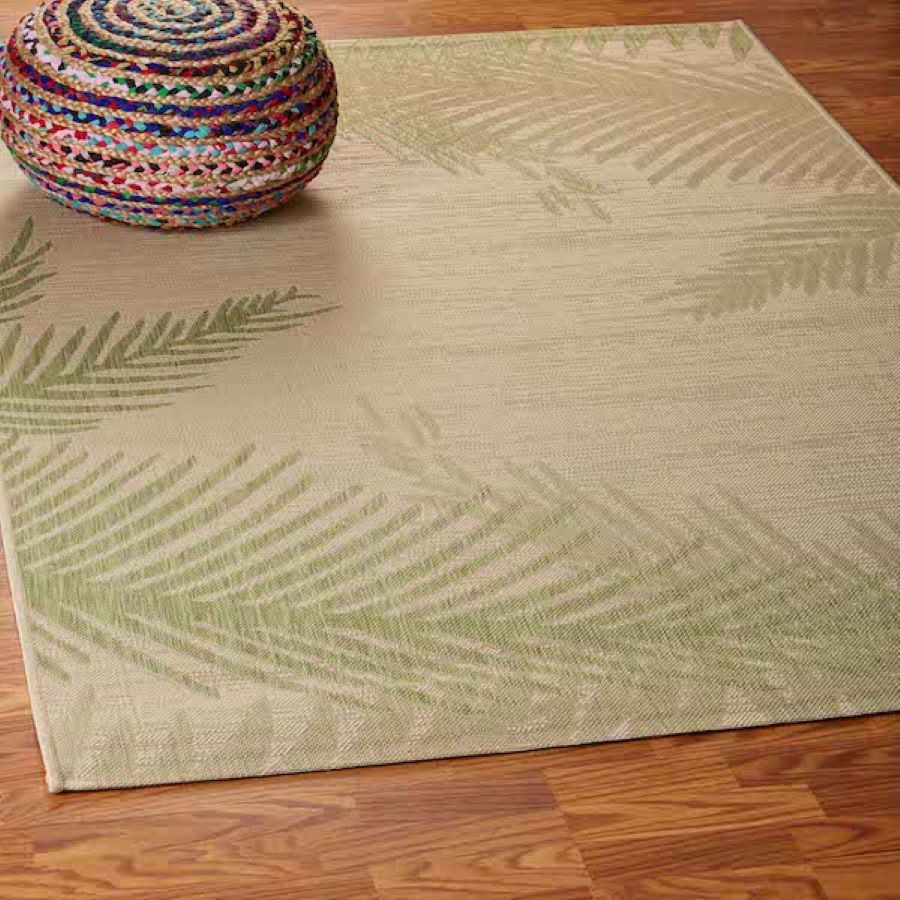 dropship Home Decor Indoor/Outdoor Accent Rug Touch Of Palm Accent Rug