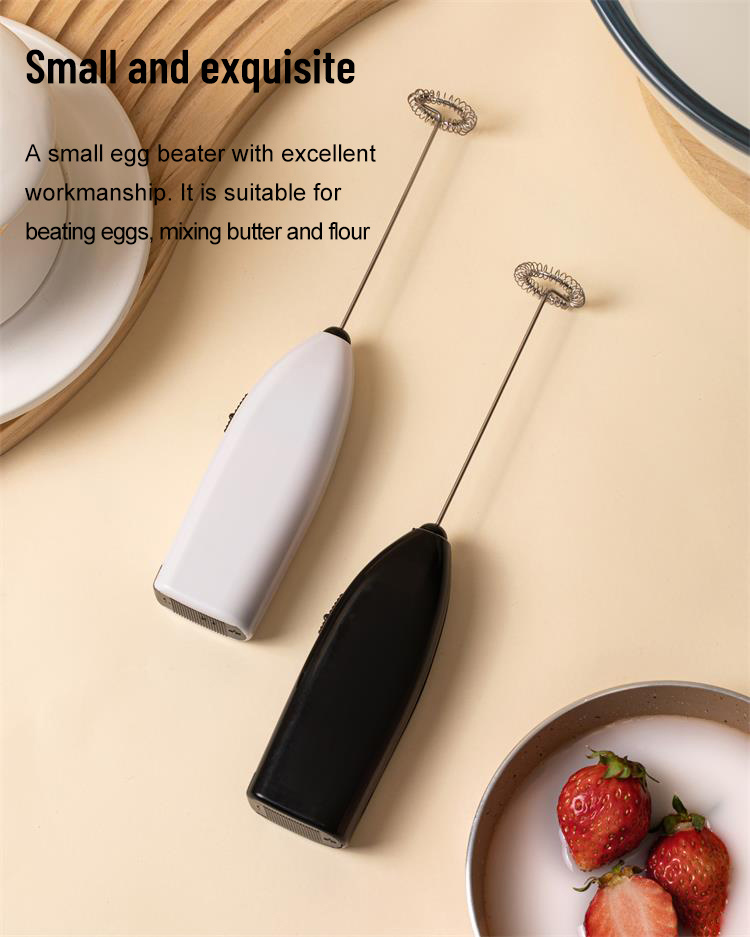 dropship Mini Stainless Electric Handheld Egg Beater Household Kitchen Steel Coffee Milk Tea Blender Beat up the Cream Stirring