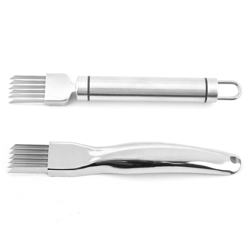 dropship 304 Stainless Steel Onion Cutter; Kitchen Accessory; Chopping Green Onion; Veggie Chopper; Multifunctional Scallion Cutter