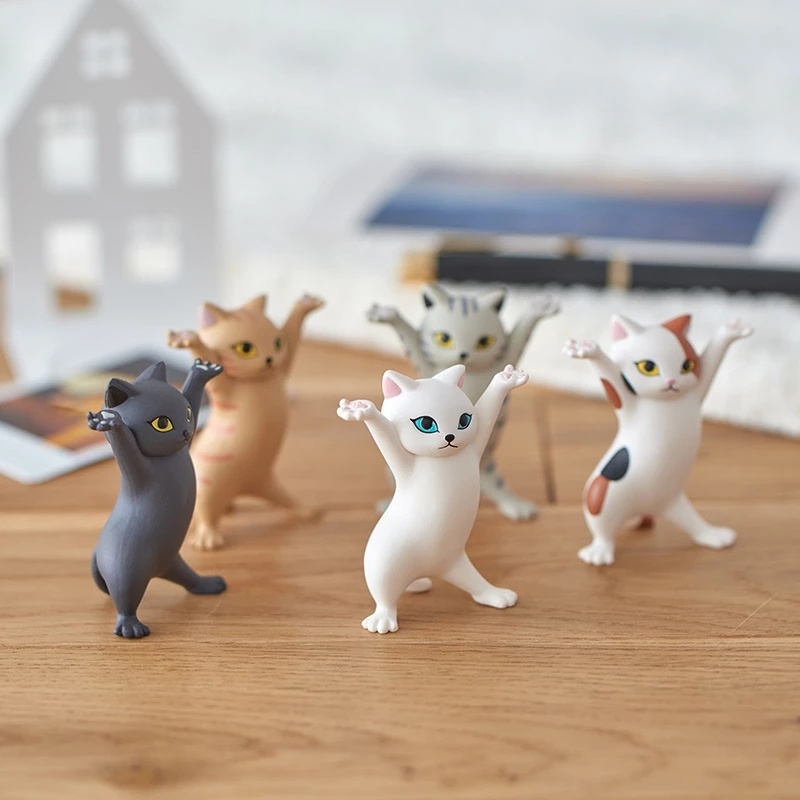 dropship 5pcs Cat Ornaments; Funny Cat Pen Holder; Toy; Gift; Home Decorations