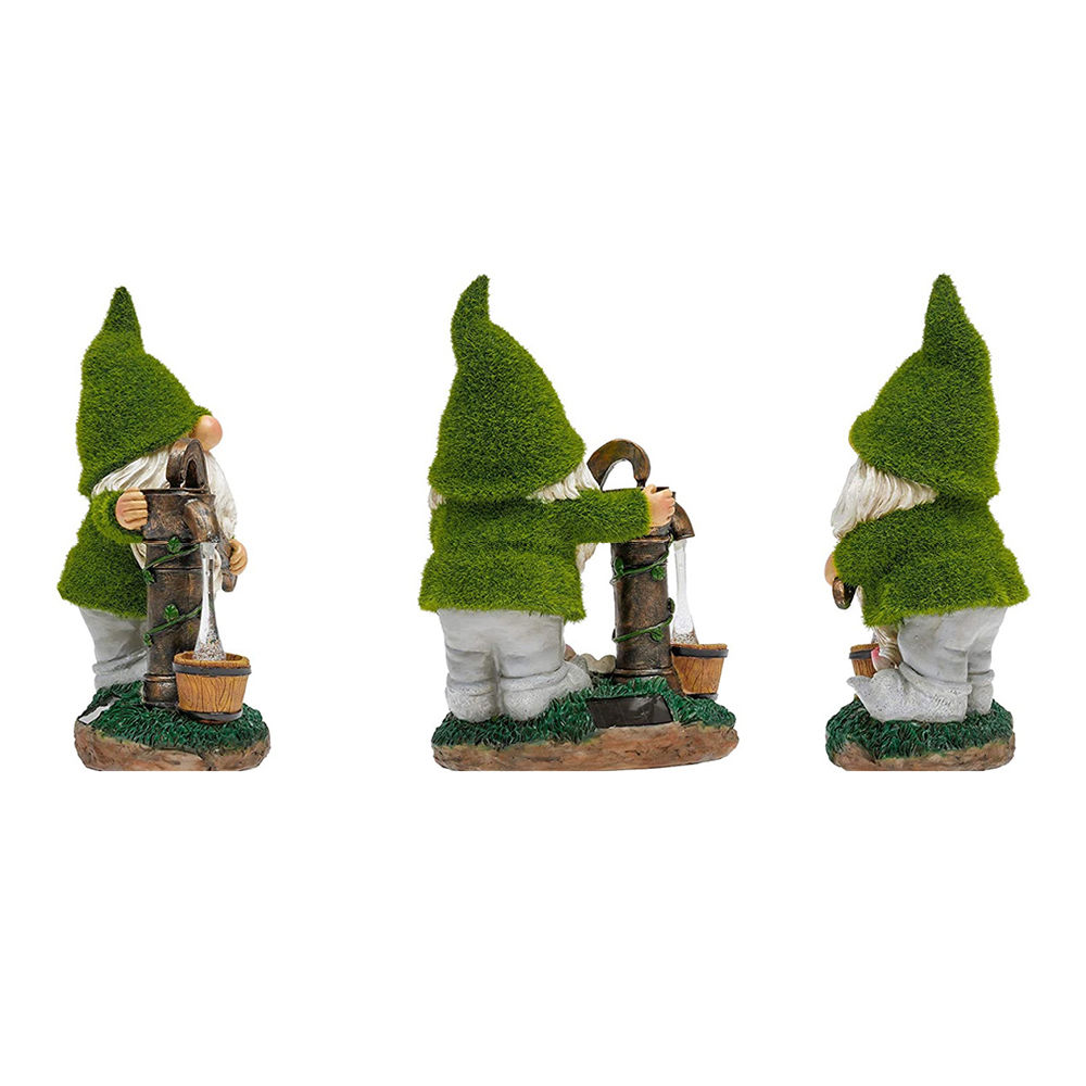 dropship Cartoon Gnome Dwarf Statue Garden Lighting Waterproof Resin Figurines Solar Light Outdoor Lawn Courtyard Night Decorative Lamp