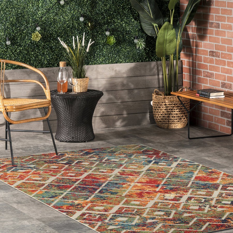 dropship Stylish Classic Pattern Design Floral Damask High-Low Indoor Outdoor Area Rug