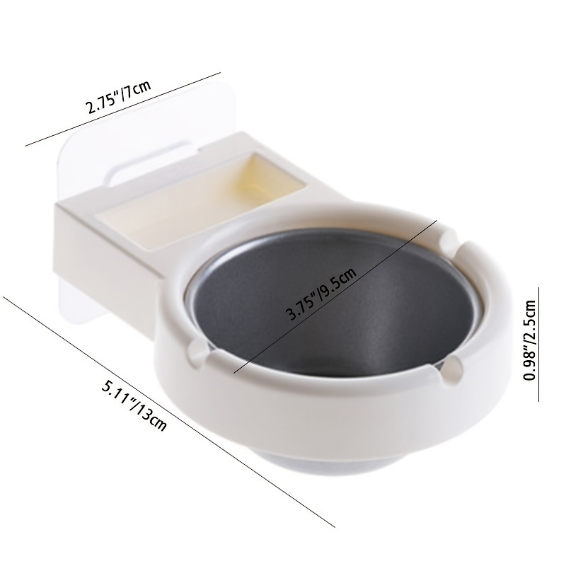 dropship 1pc Wall Mounted Ashtray; Stainless Steel Ashtray