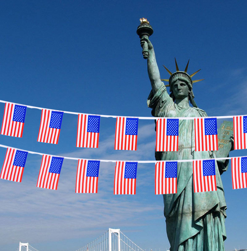 dropship 20pcs/30pcs American Flag; American Flag Decor; banner Flags; Independence Day Banner American Flag; Flag banner; Suitable For Patriotic Events; Sports; Bars Decorations Yard