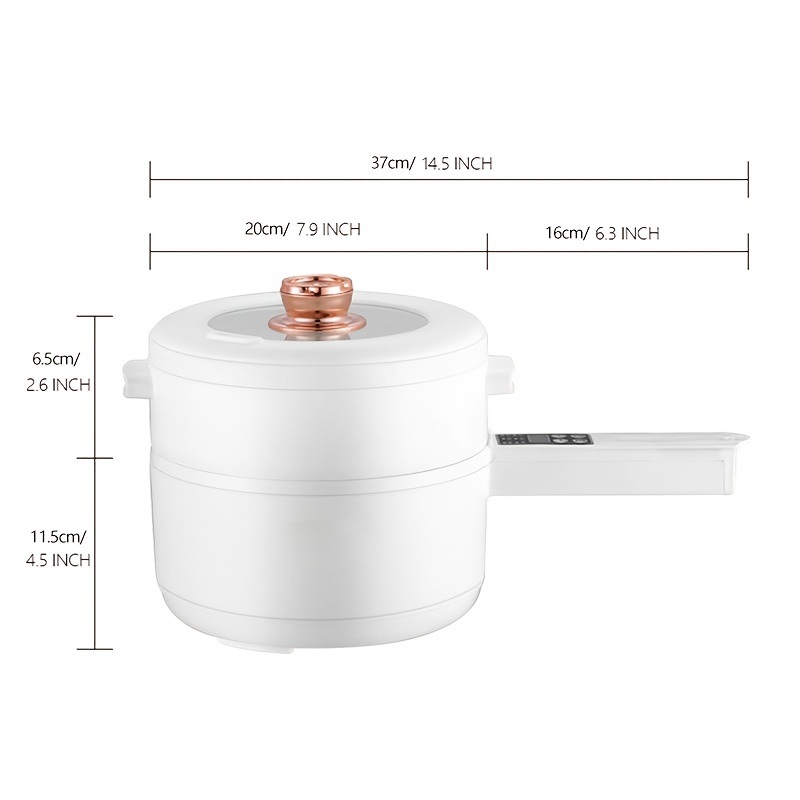 dropship 1pc Multi Functional Electric Cooker Mini Electric Cooker Household Dormitory Students Cook Instant Noodles Small Electric Frying Pan With Steamer