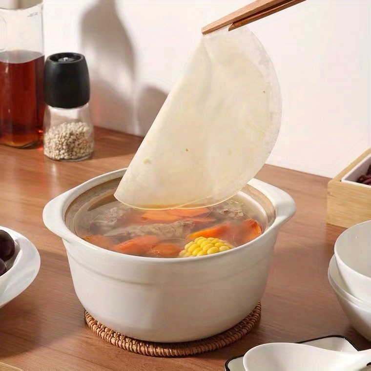 dropship 60pcs Kitchen Oil Absorbing Paper; Food Special Frying Baking Barbecue Thickened Cooking Soup Non-woven Cotton Cooker Soup Oil Filter Paper