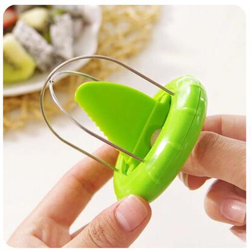 dropship Fast Fruit Kiwi Cutter Peeler Slicer Kitchen Gadgets Stainless Steel Kiwi Peeling Tools Kitchen Fruit Salad Kitchen Accessories