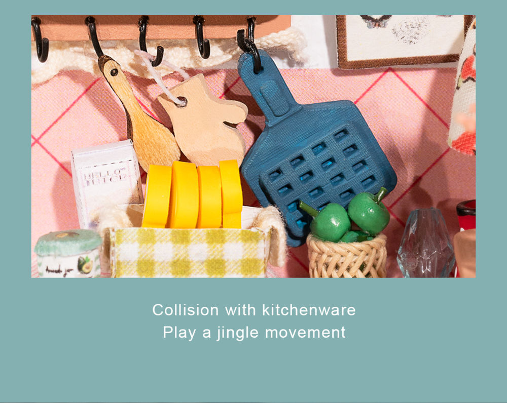 dropship Robotime DIY Taste Life Kitchen Doll House with Furniture Children Adult Miniature Dollhouse Bubble Bath Wooden Kits Toy Gift DS