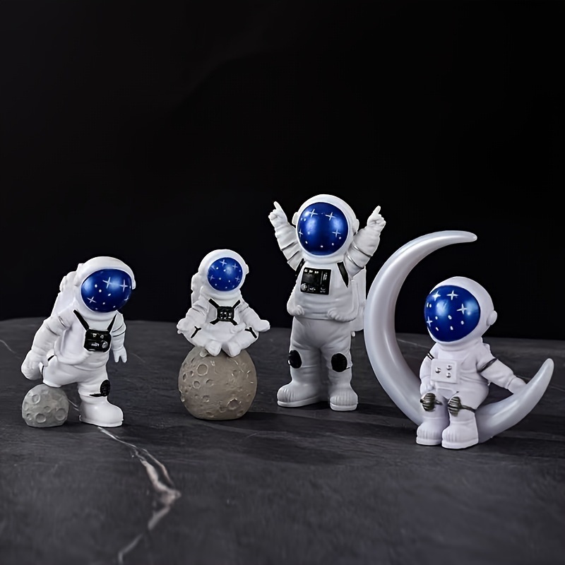 dropship 4pcs Small Creative Astronaut Ornaments; Desktop Ornaments; TV Cabinet Ornaments