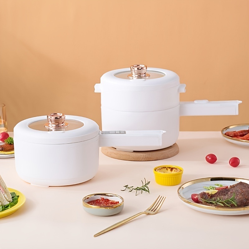 dropship 1pc Multi Functional Electric Cooker Mini Electric Cooker Household Dormitory Students Cook Instant Noodles Small Electric Frying Pan With Steamer