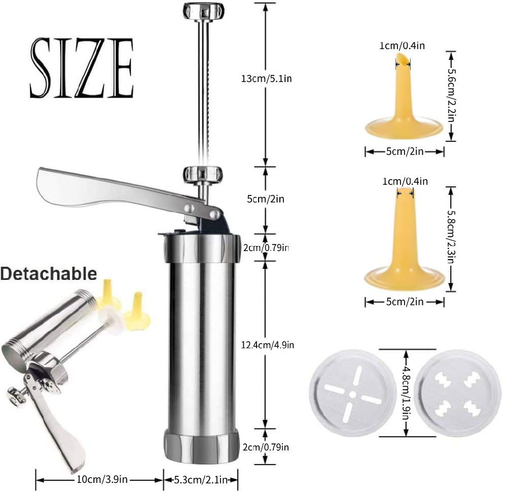 dropship 1 Set; Cookie Press Gun Kit; Includes 20 Cookie Dies And 4 Stainless Steel Nozzle For DIY Biscuit Maker And Decoration Christmas Cookie Making; Kitchen Accessories