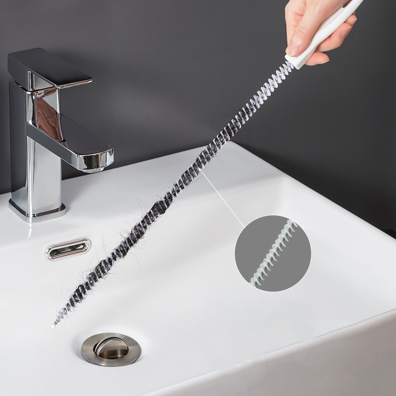 dropship 1pc Sewer Dredging Tool; Sink Drain Overflow Cleaning Brush; Household Sewer Hair Catcher