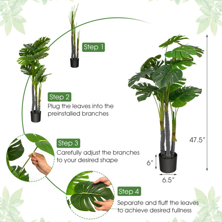dropship Indoor Outdoor Decorative Accessories Artificial Areca Palm Decorative Silk Tree