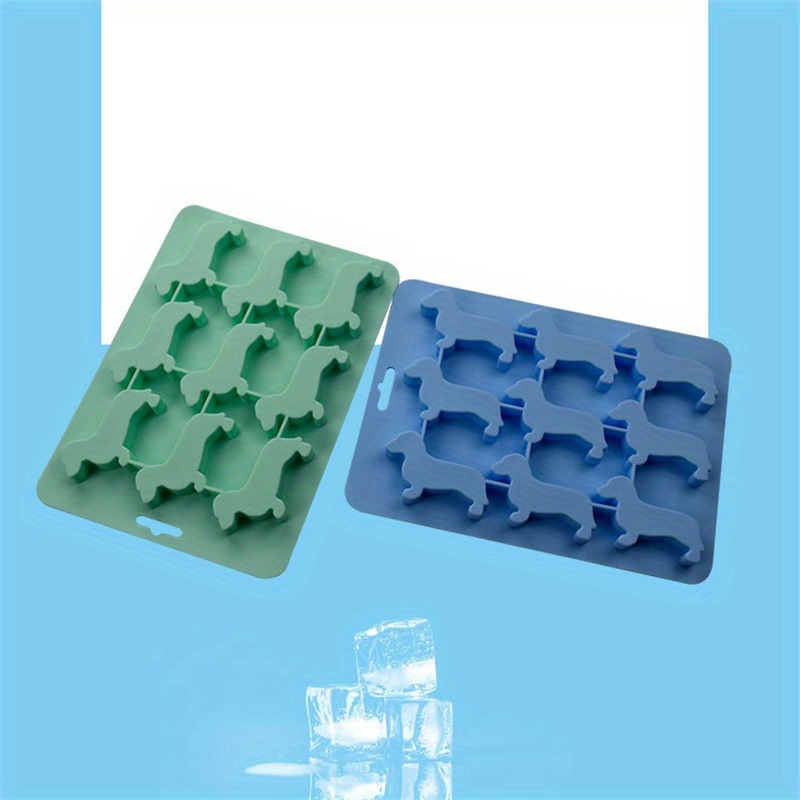 dropship 1pc 9 Freezers Silicone Ice Mold Card Love Cartoon Dog Shape Chocolate Biscuit Baking Mold