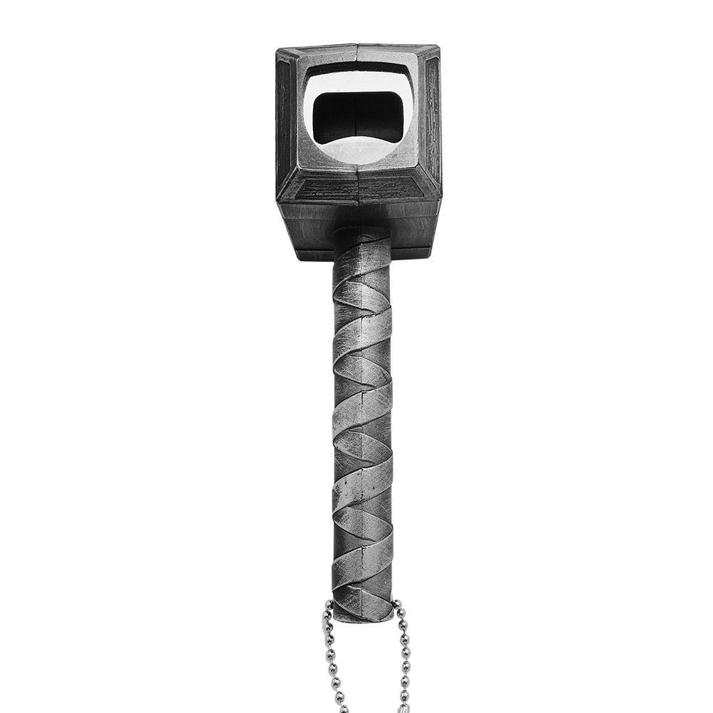 dropship 1PC Silver Beer Bottle Openers Multifunction Hammer Of Thor Shaped Beer Bottle Opener With Long Handle Bottler Metal Opener Beer