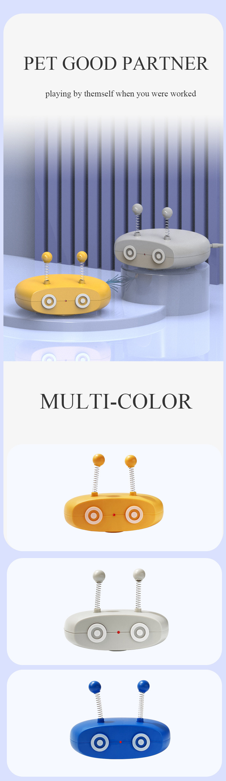 dropship Electric Cat Interactive Toys Funny Pet Teasing Robot Laser Toys Automatic Steering Walking Sticks