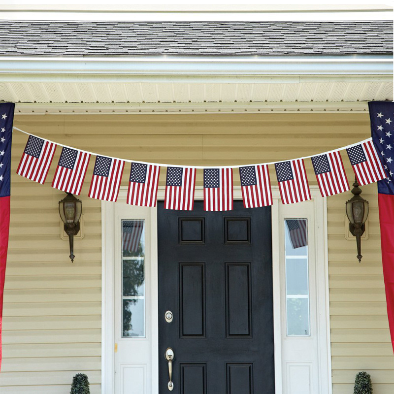 dropship 20pcs/30pcs American Flag; American Flag Decor; banner Flags; Independence Day Banner American Flag; Flag banner; Suitable For Patriotic Events; Sports; Bars Decorations Yard