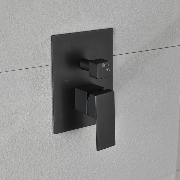 dropship Matte Black Shower Set System Bathroom Luxury Rain Mixer Shower Combo Set Ceiling Mounted Rainfall Shower Head Faucet