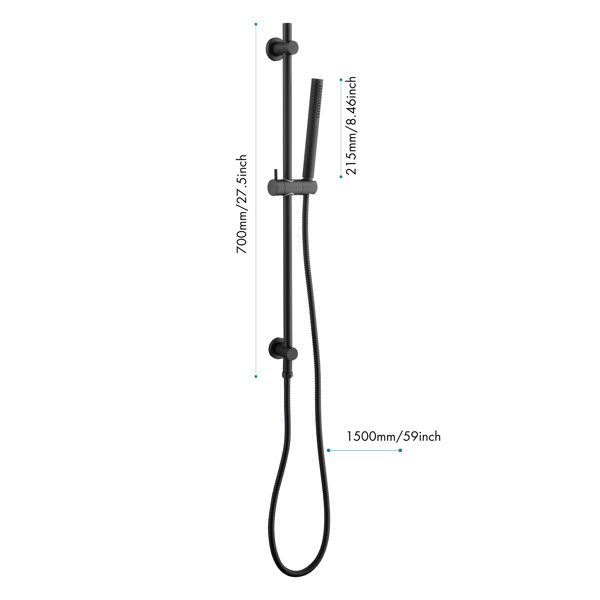 dropship Eco-Performance Handheld Shower with 28-Inch Slide Bar and 59-Inch Hose