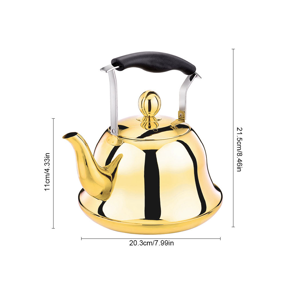 dropship 2L Whistling Kettle For Gas Stove Induction Cooker Stainless Steel Whistling Kettle Tea Kettle Water Bottle Coffee Tea Pot