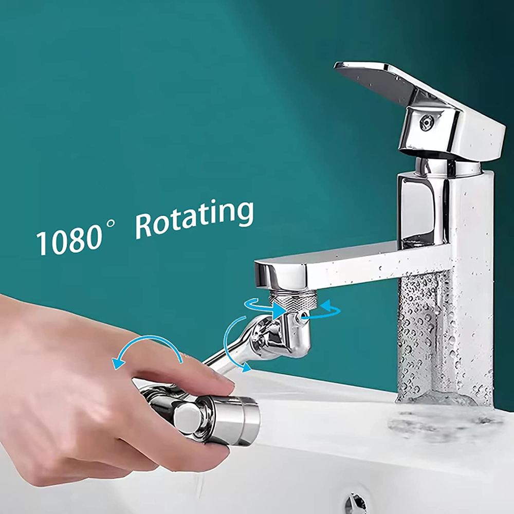 dropship 1080° Rotatable Filter Faucet Spray Head Wash Basin Faucet Extender Adapter Anti-Splash Kitchen Tap Extend Bathroom Accessories