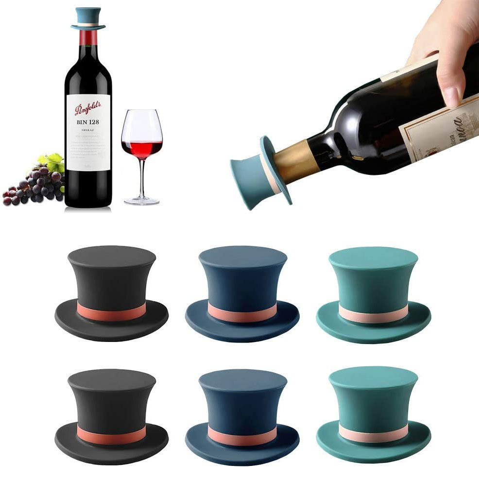 dropship 1pc/3pcs Silicone Magic Cap Corks; Wine Corks; Airtight Preservation Corks