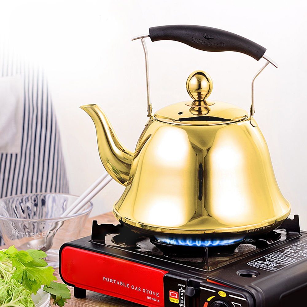 dropship 2L Whistling Kettle For Gas Stove Induction Cooker Stainless Steel Whistling Kettle Tea Kettle Water Bottle Coffee Tea Pot