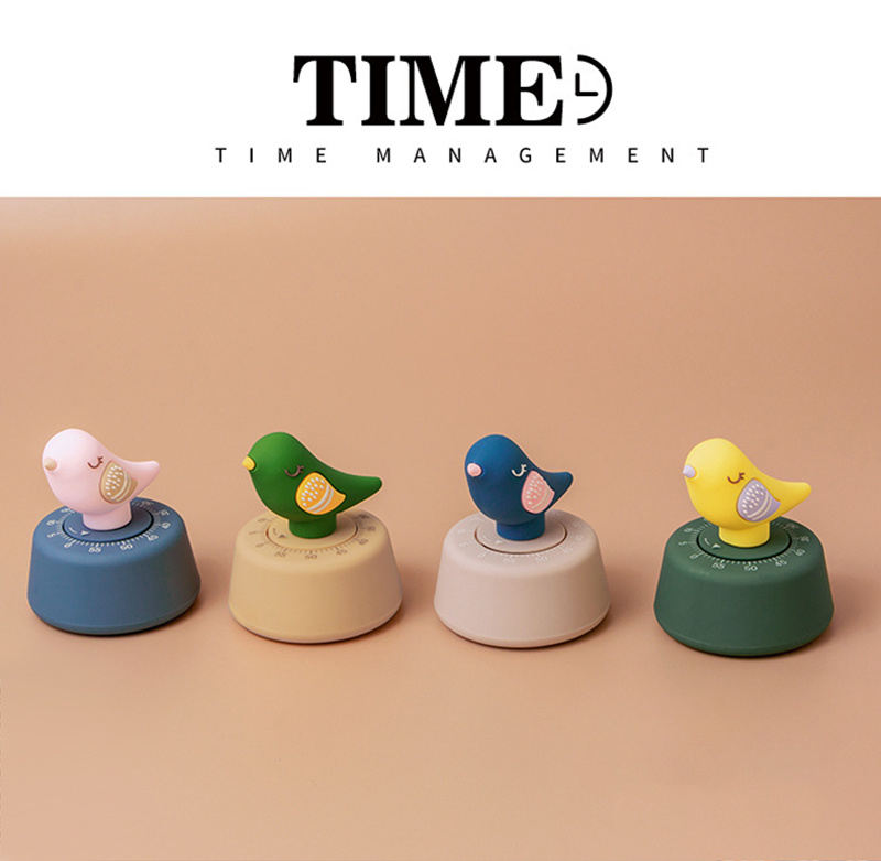 dropship Bird Timer Reminder Countdown Stopwatch Alarm 60 Minute Kitchen Cooking Learning Timers Mechanical Wind-up Counter Alarm Clocks