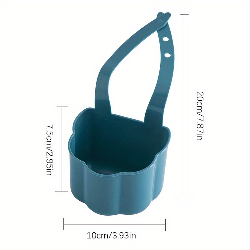 dropship 1pc Kitchen Sink Drain Rack; Soap Sponge Rack; Hanging Storage Basket; Bathroom Adjustable Faucet Rack Kitchen Accessories