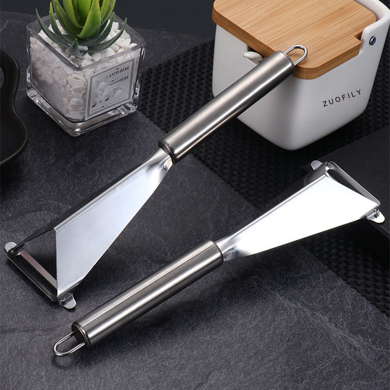 dropship Multifunctional Apple Triangle Push Knife Potato Stainless Steel Fancy Fruit Knife Creative Carving Restaurant Plate Peeling Kni