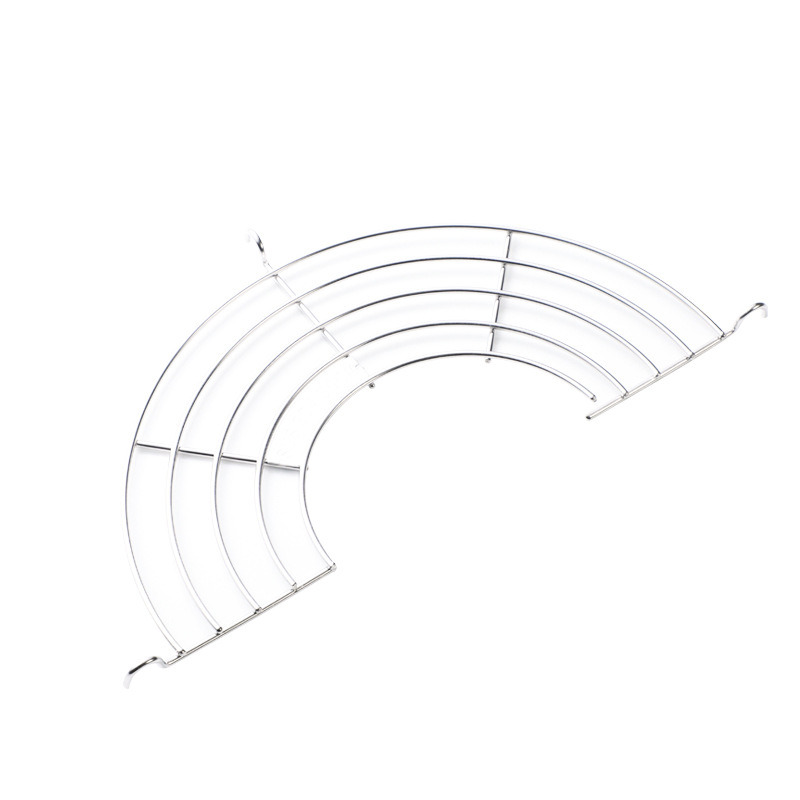 dropship 1pc; 304 Stainless Steel Semi-circular Oil Draining Rack; BBQ Frying Rack; Kitchen Steaming Rack; Oil Filter Insulation Rack
