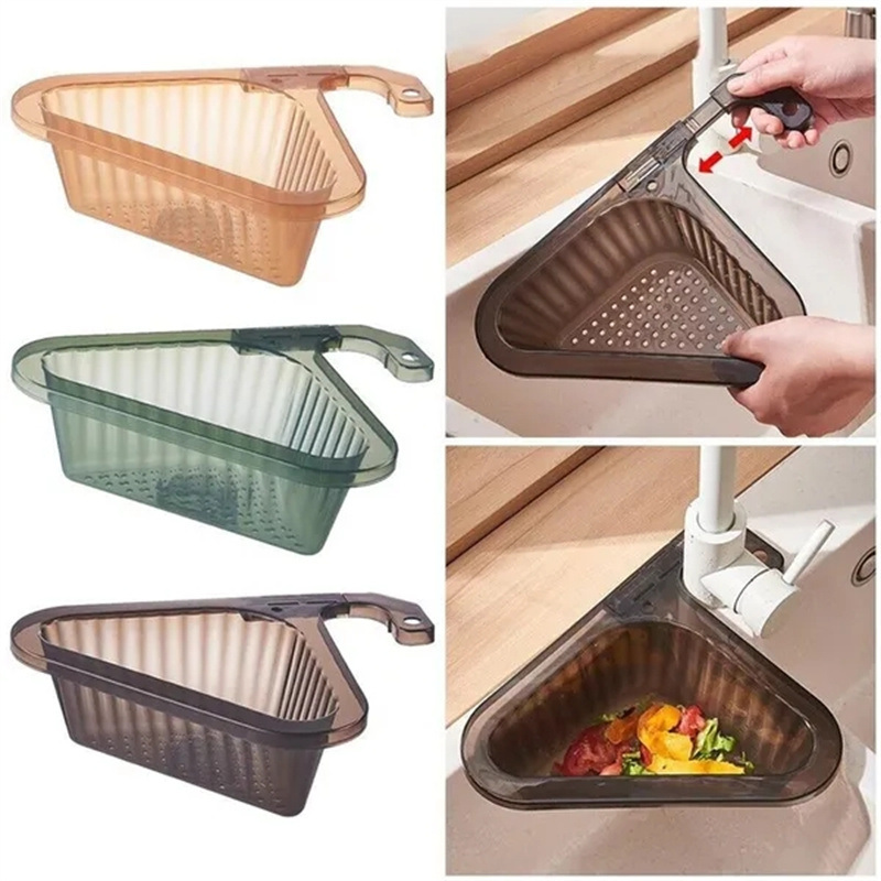 dropship 1pcKitchen Sink Drain Basket Swan Drain Basket Multi-Functional Hanging Filtering Draining Rack Sponge Holder Shelf Baskets Kitchen Sink Filter
