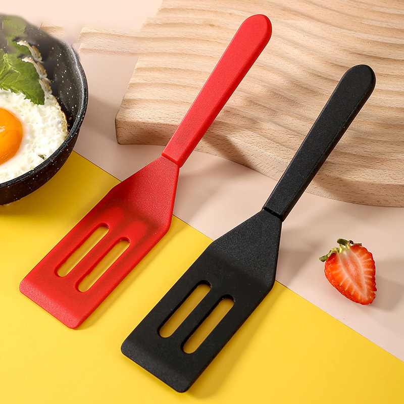 dropship 1pc Silicone Spatula; Non-stick Baking Spatula; Heat Resistant Cookie Spatula; Mini Slotted Serve Turner For Flip Egg; Kitchen Tools