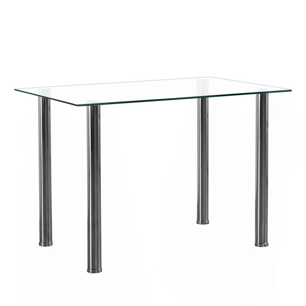dropship 110CM Clear Color Dining Table Set (This product will be split into two packages) (replace 64512970)