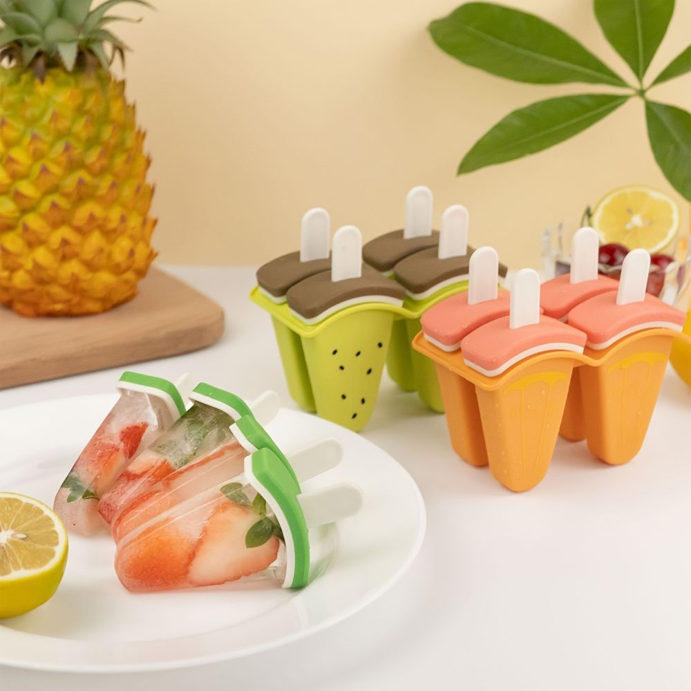 dropship 1pc Homemade Fruit Popsicles Molds; Ice Pop Molds; Easy Release Ice Cream Popsicle Molds; Reusable Popsicle Molds; BPA Free