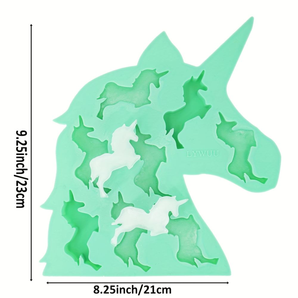 dropship 1pc Unicorn Silicone Ice Cube Molds And Tray Chocolate Candy Soap Jelly Cookie Gummy Wax Resin