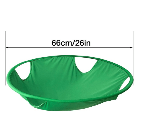 dropship 1pc 21in/26in Laundry Hamper Basket Foldable Hamper Oval Tub Green Cloth Storage Baskets Home Dryer Helper Clothes Carrier Organizer