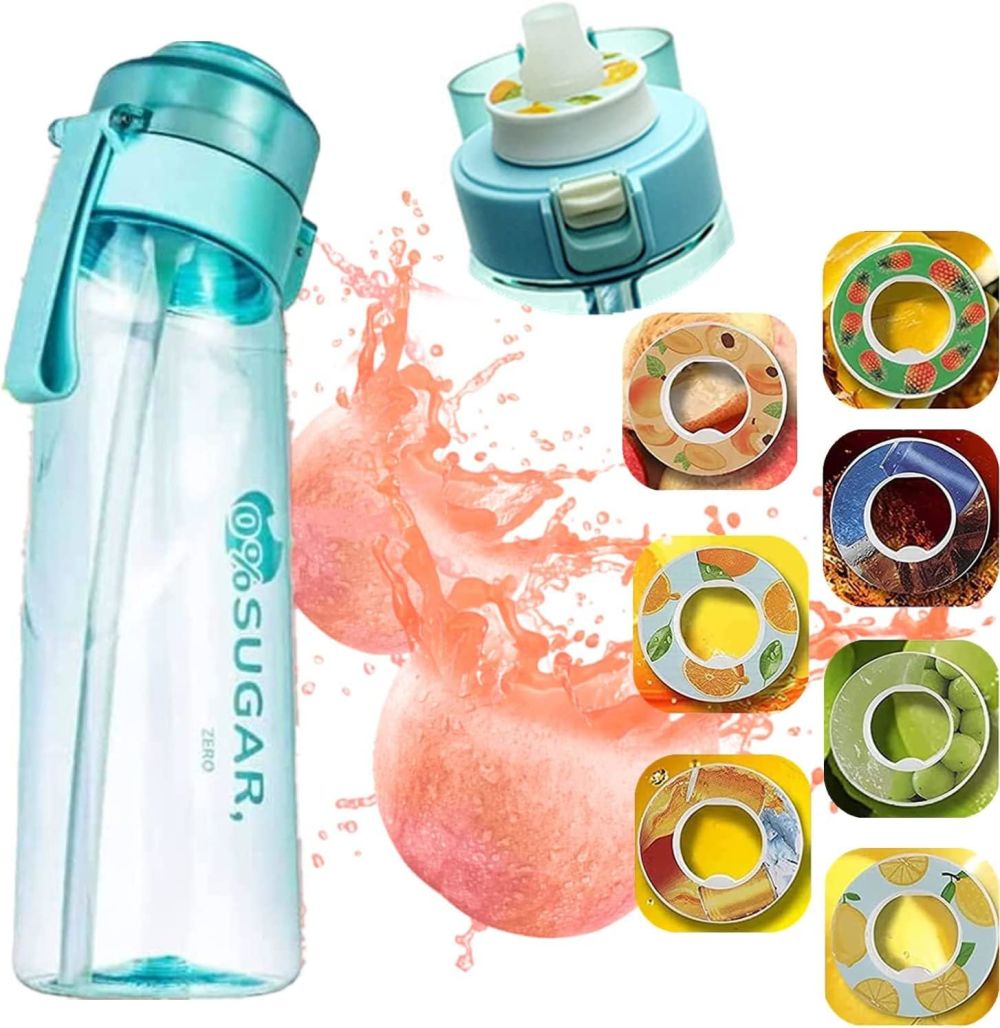 dropship Fruit Fragrance Water Bottle, Scent Water Cup, Flavor Pods for Water Bottle 650ML