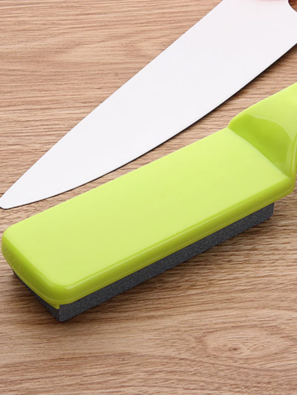 dropship 1pc Knife Sharpener With Handle; Sharpening Kitchen Tool; Household Labor-saving Sharpener