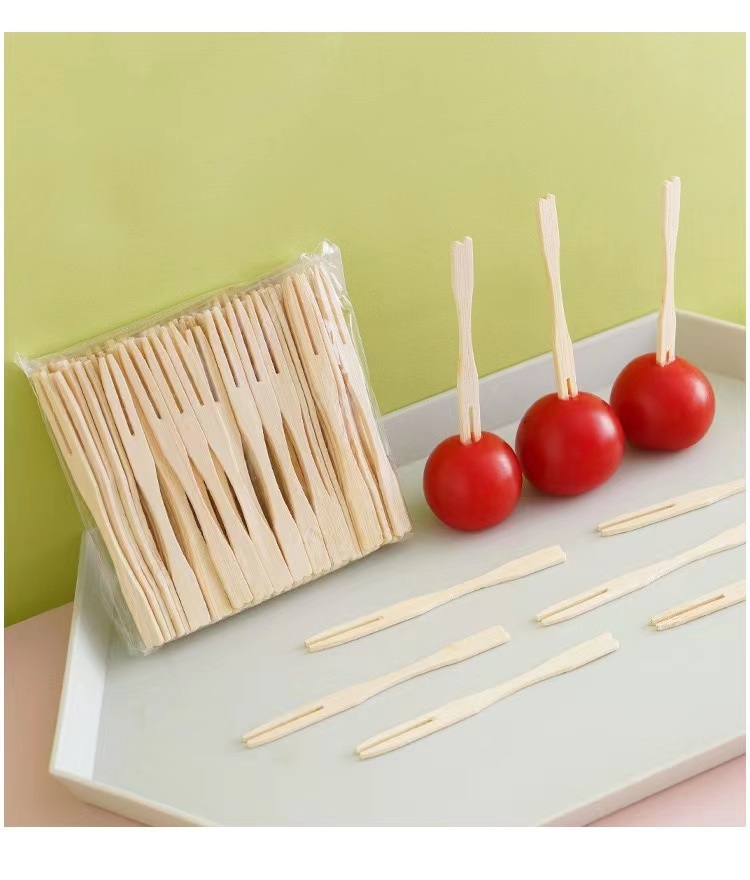 dropship 80pcs Disposable Fruit Fork Set; Appetizer Fruit Food Picks; Cake Dessert Snack Mini Forks; Party Supplies