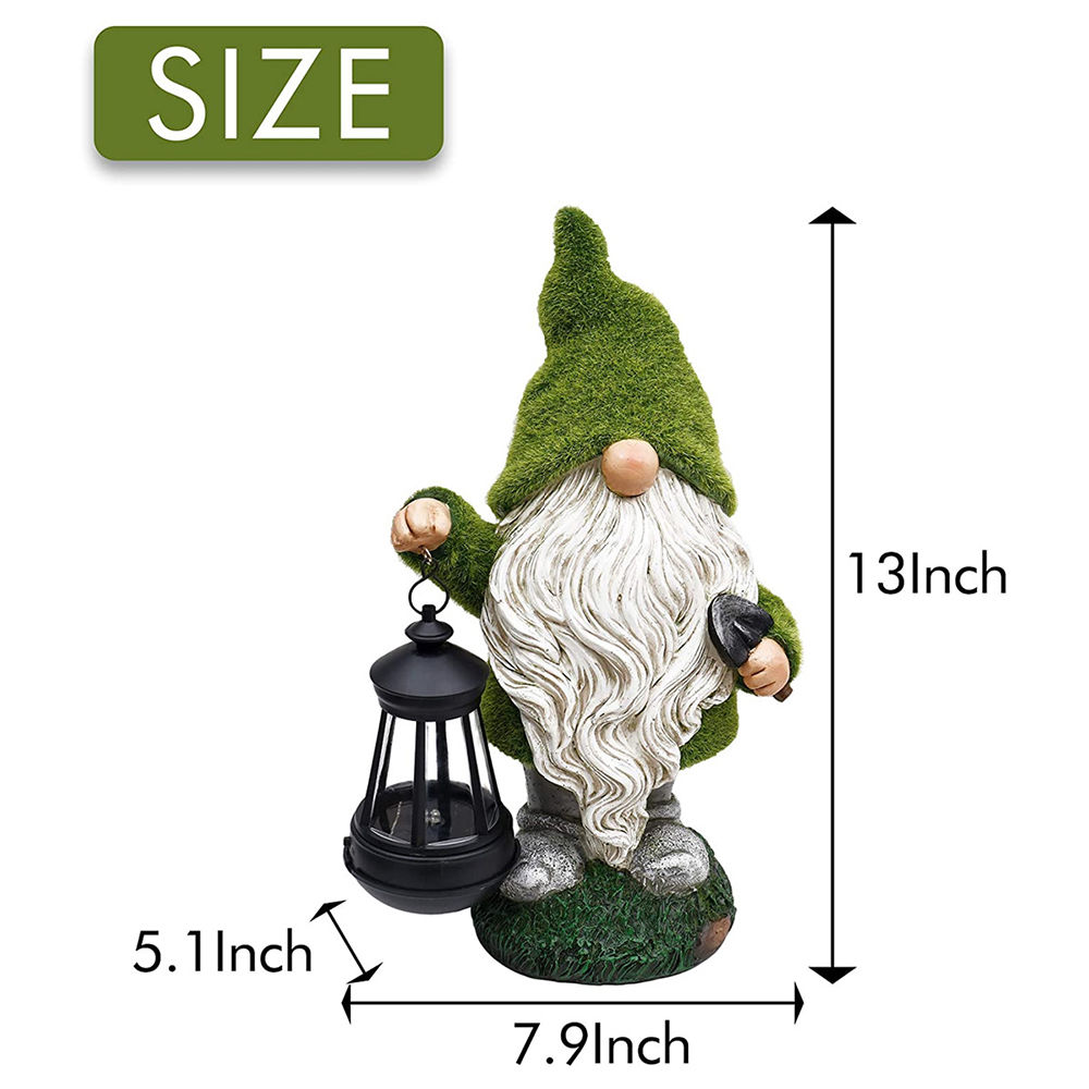 dropship Cartoon Gnome Dwarf Statue Garden Lighting Waterproof Resin Figurines Solar Light Outdoor Lawn Courtyard Night Decorative Lamp