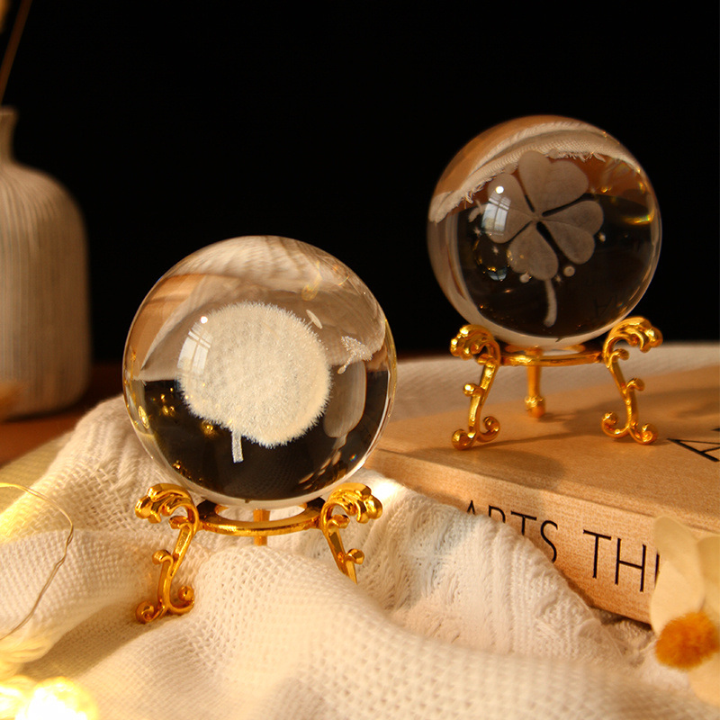 dropship 1pc Crystal Ball Art Decoration; Decoration Craft; Crystal Ball Valentine's Day Gifts Birthday Gifts
