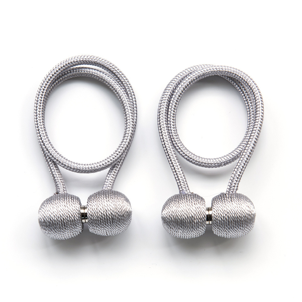 dropship 2Pcs Magnetic Curtain Ball Rods Accessoires Backs Holdbacks Buckle Clips Hook Holder Home Decor Tiebacks Tie Rope Accessory