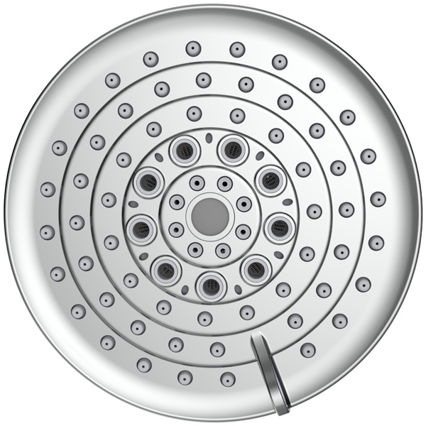 dropship 6 Spray Settings High Pressure Shower Head 5" Rain Fixed Showerhead - Chrome Adjustable Shower Head with Anti-Clogging Nozzles; Low Flow Easily Installation