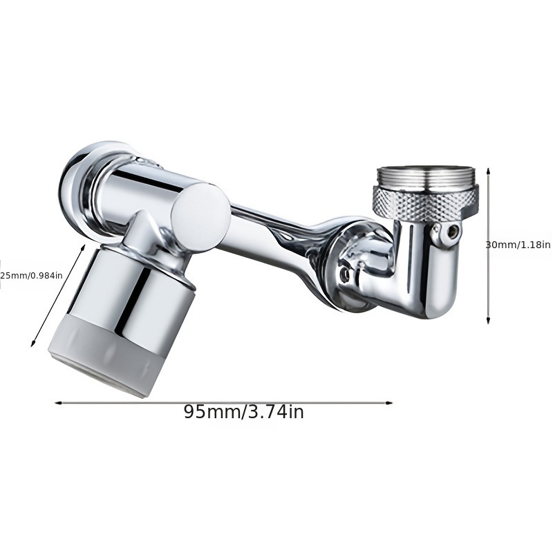 dropship 1pc New Universal 1080° Rotation Extender Faucet Aerator; Plastic Splash Filter; Kitchen Washbasin Faucets Bubbler Nozzle Robotic Arm