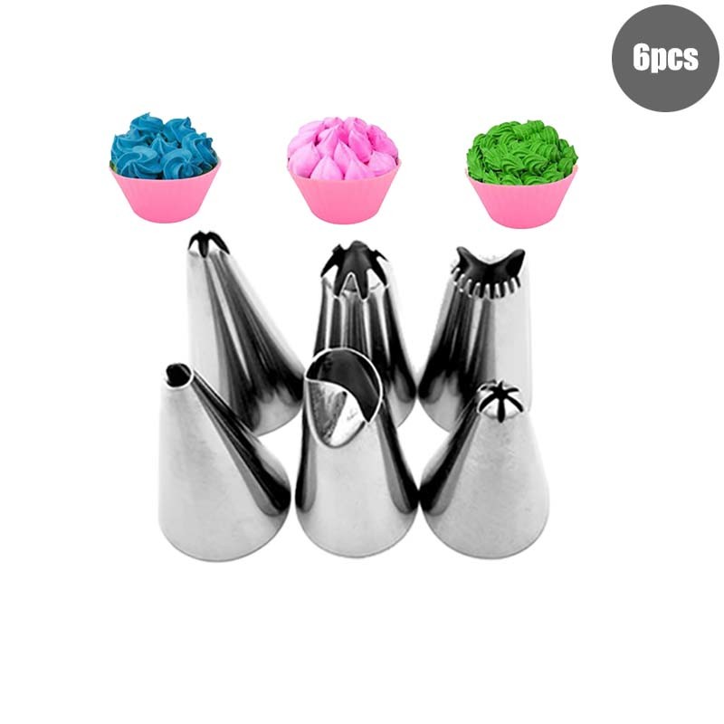 dropship 8/10/18PCS Silicone Pastry Bag Tips Kitchen Cake Icing Piping Cream Cake Decorating Tools Reusable Pastry Bags Nozzle Set