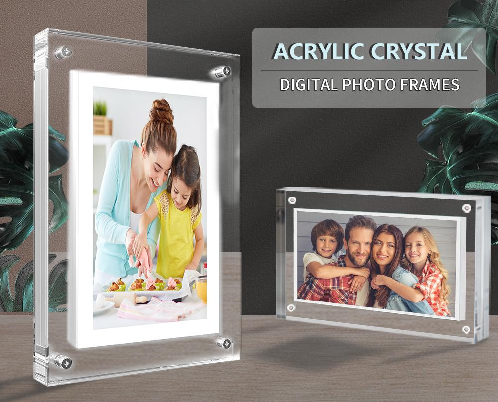 dropship 5inches Acrylic Digital Photo Video Frame Battery LCD Touch Screen New