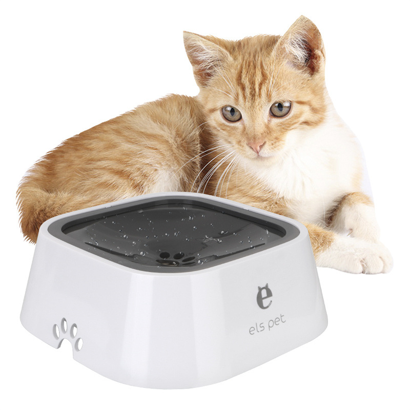 dropship 1.5L Cat Dog Water Bowl Carried Floating Bowl Anti-Overflow Slow Water Feeder Dispenser Pet Fountain ABS&PP Dog Supplies