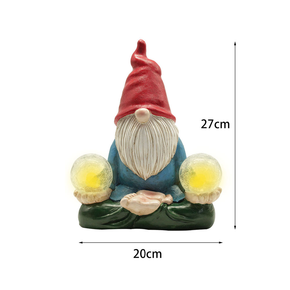 dropship Cartoon Gnome Dwarf Statue Garden Lighting Waterproof Resin Figurines Solar Light Outdoor Lawn Courtyard Night Decorative Lamp